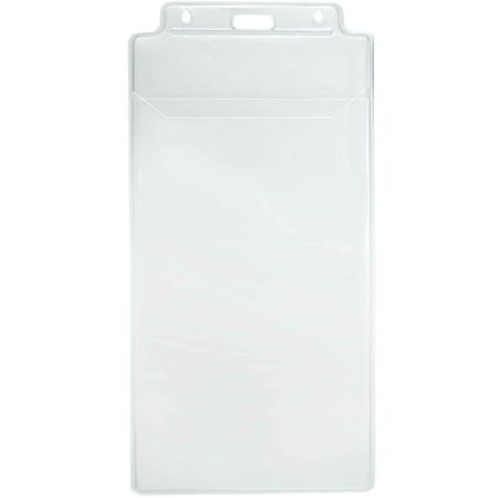 Soporte Vertical de Vinilo Transparente BRADY PEOPLE ID con Solapa (3.75 x 7.5