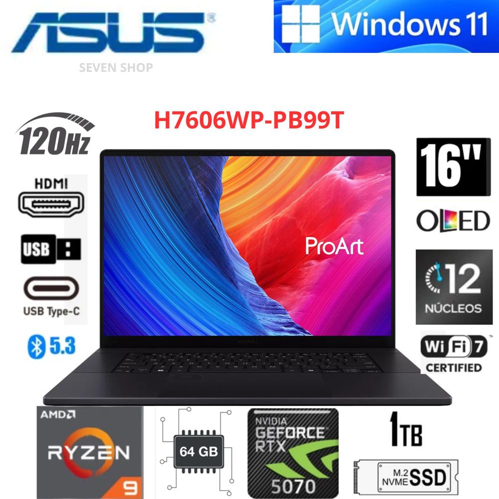 ASUS ProArt P16 Laptop  4K OLED Ryzen AI 9 HX 370 RTX 5070 64GB RAM 2TB SSD