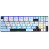 Teclado Mecanico Aula S100 PRO RGB Inalambrico BT Switch Brown Ingles Light Blue White Black Purple