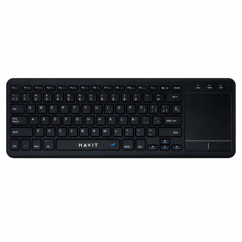 Combo Teclado Inalámbrico HAVIT con Touchpad y Conectividad Dual 2.4GHz Bluetooth KB234WBSP