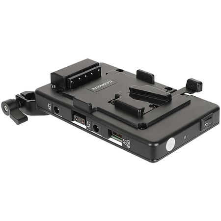 CAMVATE Quick Release V-Mount Battery Plate with Power Outputs & 15mm Rod Clamp 1646039-REG