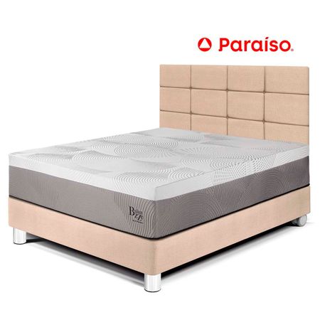 Dormitorio Royal Balanzze 2 Plazas Cabecera Blocks Champagne