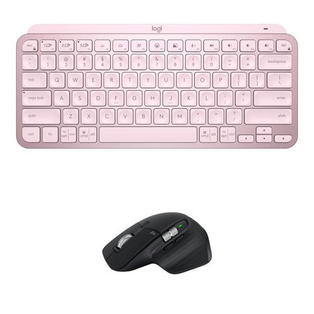 Teclado Inalámbrico Logitech MX Keys Mini y Ratón MX Master 3S (Rosa / Negro) - Conectividad 2.4 GHz 1708274-REG