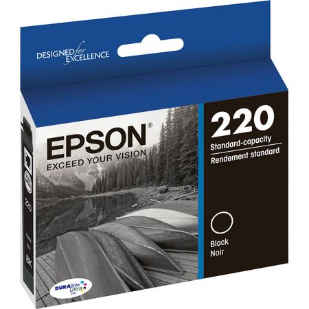 Cartucho de Tinta Epson T220 DURABrite Ultra Negro - Para Impresoras WorkForce Selectas, Tinta a Bas 1059839-REG