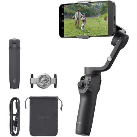 DJI Osmo Mobile 6 Gimbal para Smartphone (Negro) - Estabilizador Extensible, Pinza Magnética, Modos 1726185-REG
