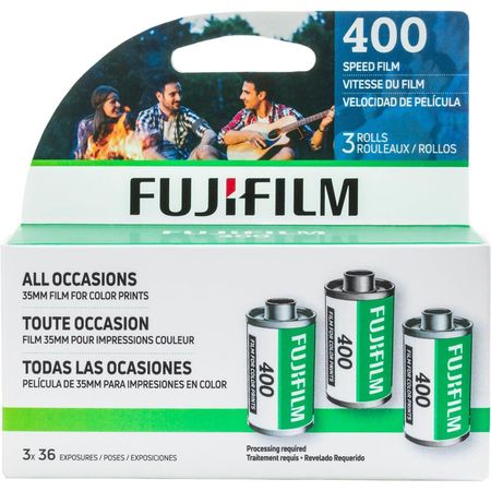 FUJIFILM 400 Color Negative Film (3-Pack, 35mm Roll Film, 36 Exposures) 1759046-REG