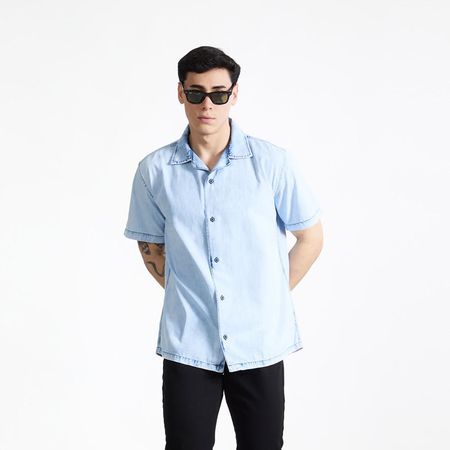 Camisa Cottons Jeans Axel Celeste L