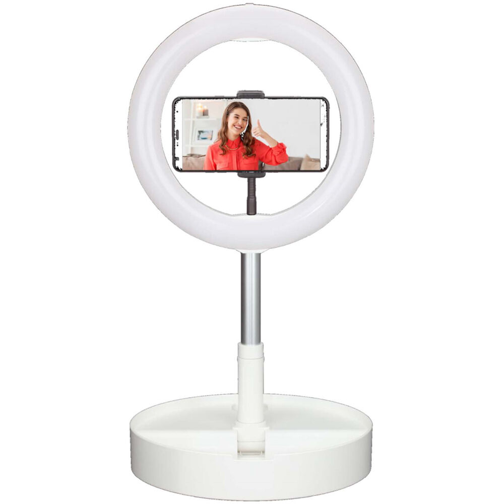 Kit de Vlogging Plegable Compacto Sunpak con Luz de Anillo LED Bi-Color y Control Remoto Bluetooth -