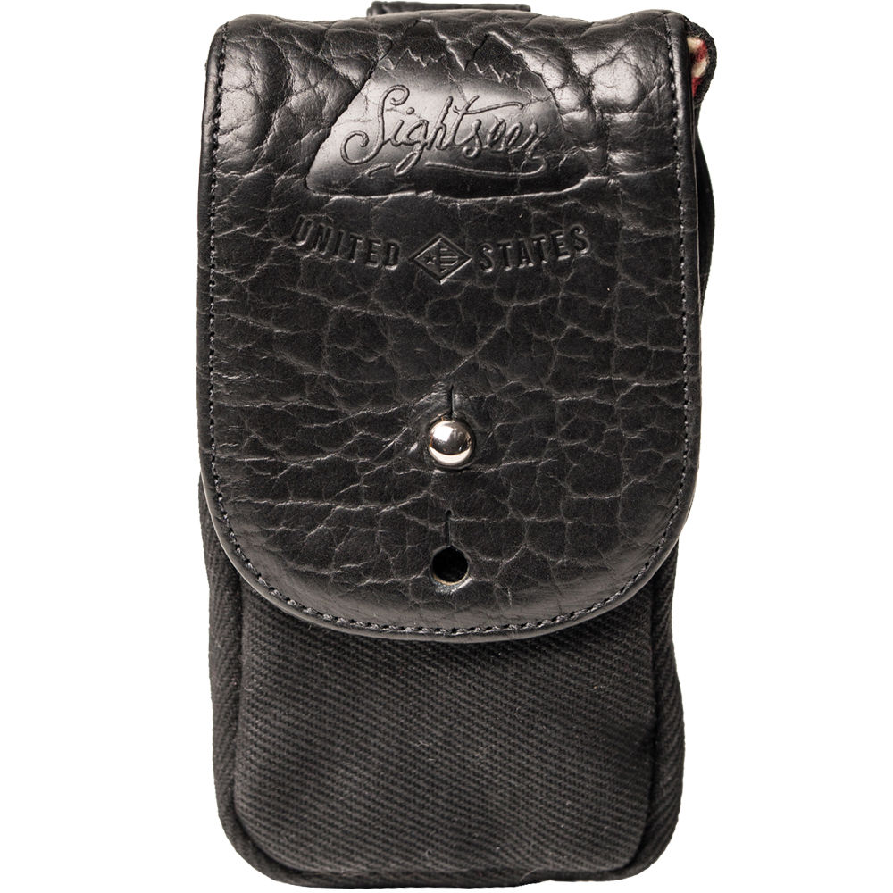 Funda Grande Sightseer HoldFast Gear (Negra) - Lona encerada y cuero de bisonte americano, forrada e
