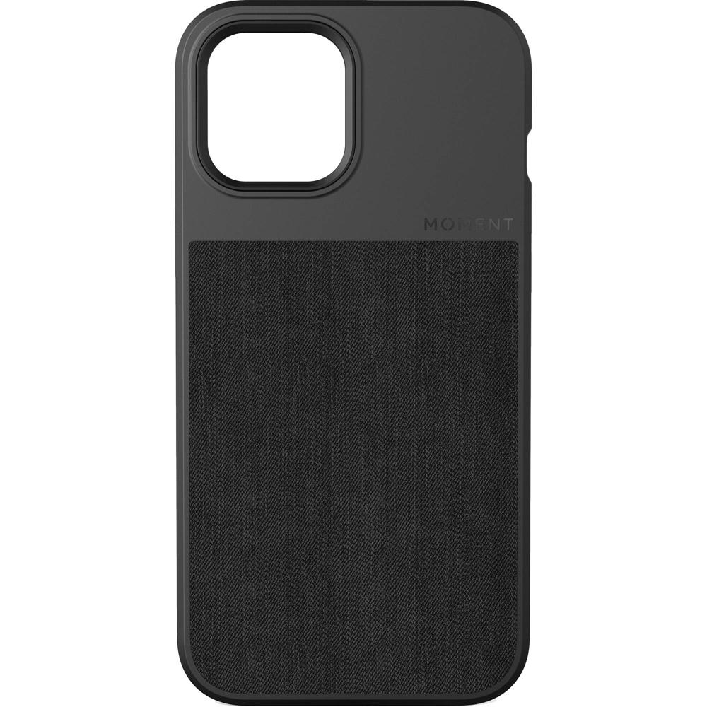 Funda Moment para iPhone 12 Pro Max (Lona Negra) - Protección contra caídas, Interfaz de Lente M-Ser