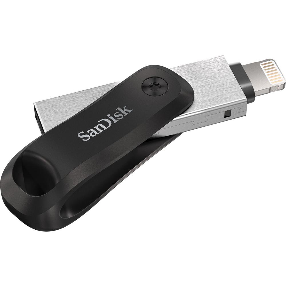 SanDisk 128GB iXpand Flash Drive Go - Almacenamiento USB 3.0/3.1, Conectores USB Type-A y Lightning,