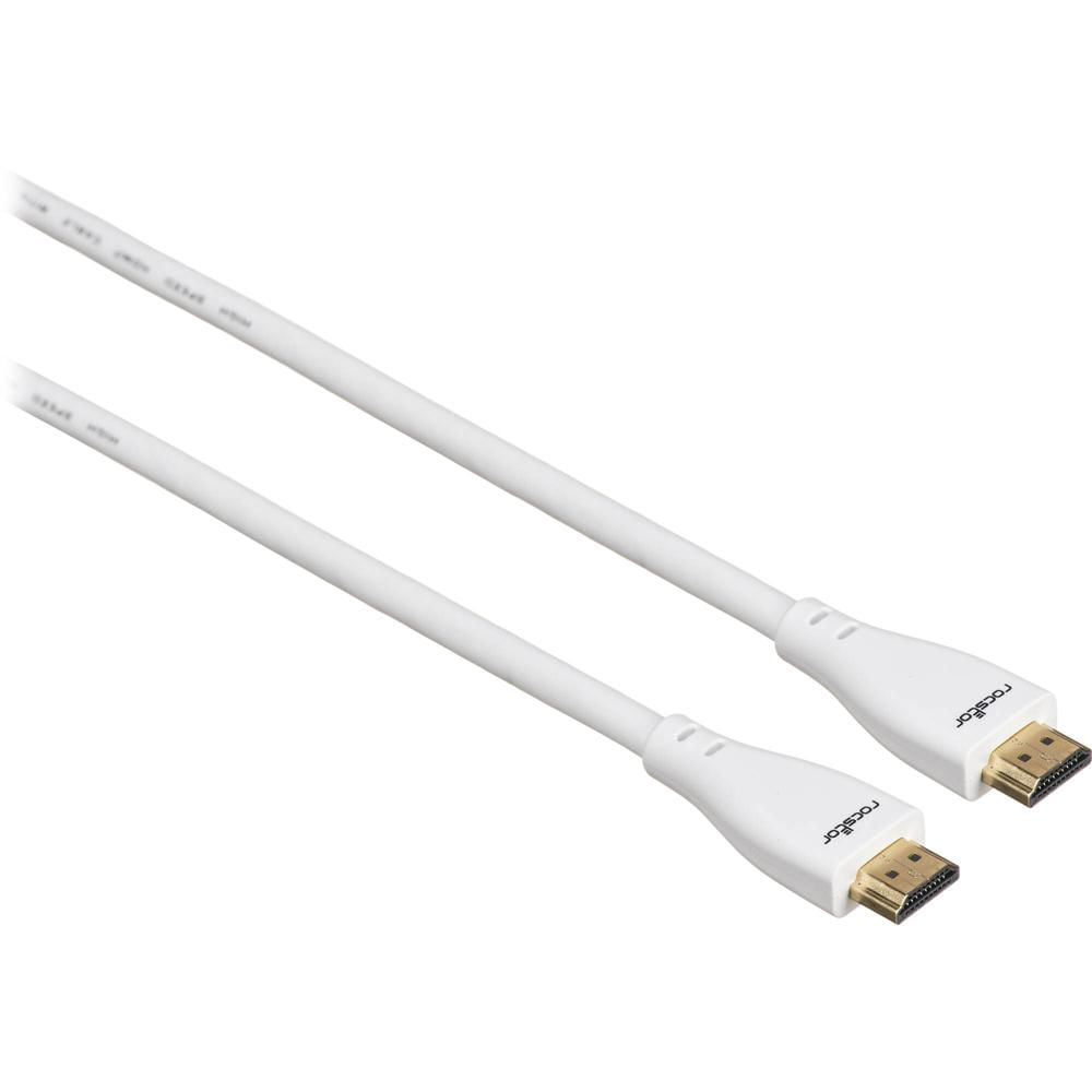 Rocstor Y10C159-W1 Cable HDMI Premium de Alta Velocidad con Ethernet (Blanco, 3') - Soporta Video 4K