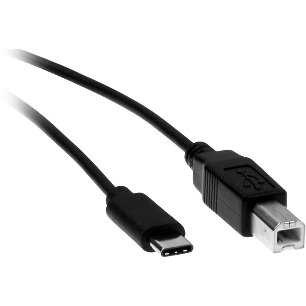 Rocstor Cable USB Tipo-C a USB Tipo-B Macho (3', Negro) - 1 x Conector Macho USB Tipo-C, 1 x Conecto