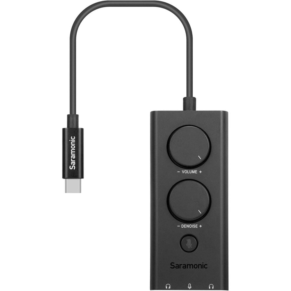 Saramonic SR-EA5: Tarjeta de Sonido con Reducción de Ruido y Control de Volumen