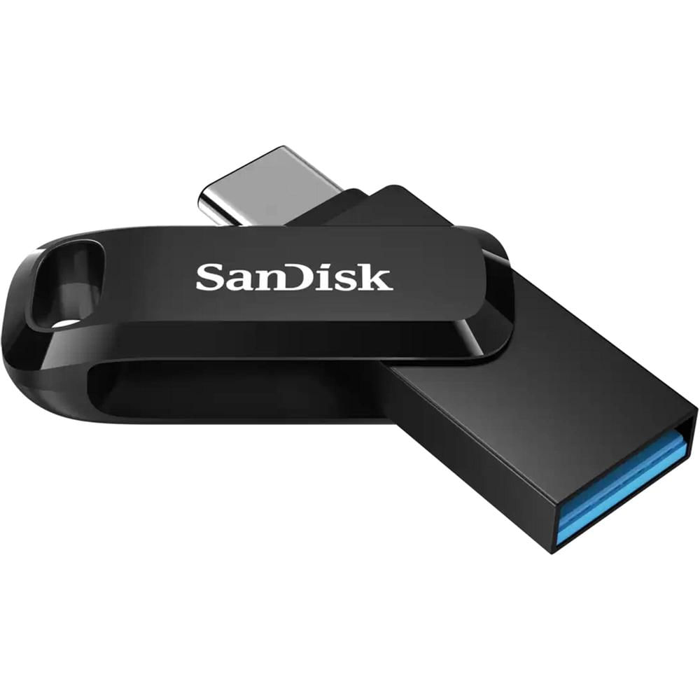 SanDisk 256GB Ultra Dual Drive Go 2-en-1 USB-C y USB-A con Conector, 400 MB/s, Cubierta Giratoria co