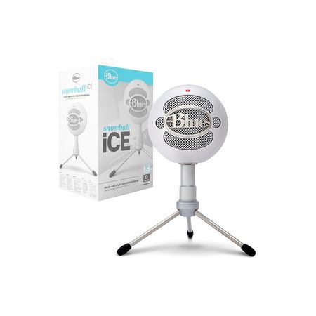 Micrófono Blue Snowball Ice Usb Blanco - Ideal Para Grabación De Voz Y Streaming Profesional 988-000070