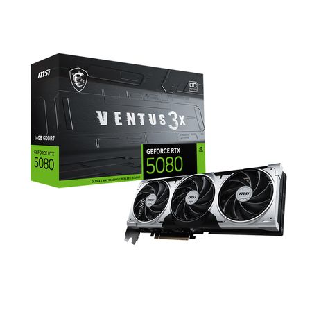 Msi Geforce Rtx 5080 16Gb 256 Bit - Tarjeta Gráfica Ventus 3X Oc Plus Para Gaming De Alto Rendimien RTX 5080 16GB VENTUS 3X OC PLUS