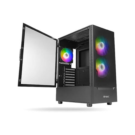 Torre Media Antec Nx410 Negra - Case Para Pc Con Diseño Ventilado Y Espacio Para Múltiples Componen 0-761345-81041-8