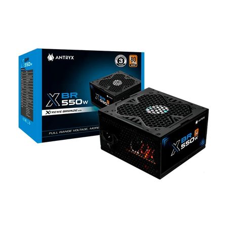 Fuente De Poder Antryx Xbr-550, 550W, Eficiencia 80 Plus Bronze, Ideal Para Pcs De Juegos XBR-550