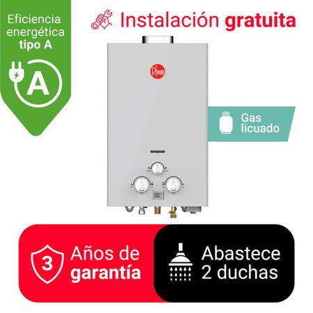 TERMA A GAS 10 L RHEEM GLP TIRO NATURAL
