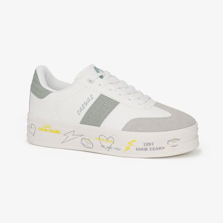 Zapatillas Urbanas Mujer ARIANA 7052-25Q2 BLANCO/VERDE 40