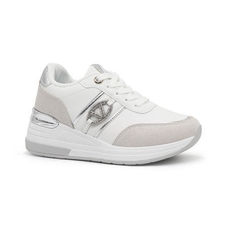 Zapatillas Urbanas Mujer ARIANA ZJY02-25Q2 BLANCO/PLATA 38