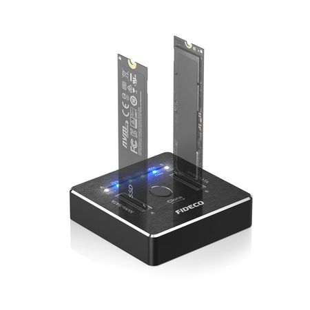 Adaptador Fideco M.2 Nvme Clonador Ssd Usb-C - Compatible Con Ssds De 2230/2242/2260/2280 M2288
