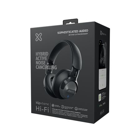 Auriculares Klip Xtreme Knh-750Gr Inalámbricos Con Anc, 44 Horas De Batería, Color Gris Para Audio KNH-750GR
