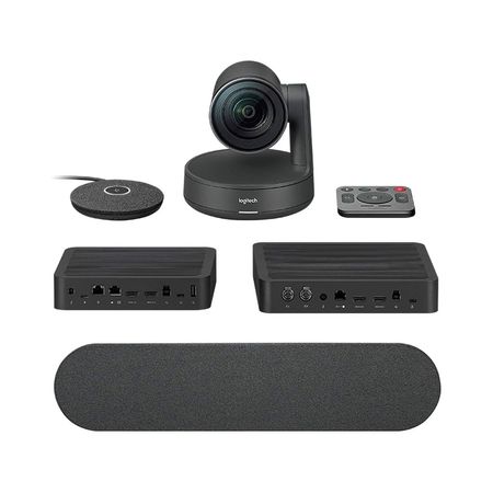 Cámara Logitech Rally Plus 4K Para Salas Grandes – Bundle Completo En Color Negro 960-001225