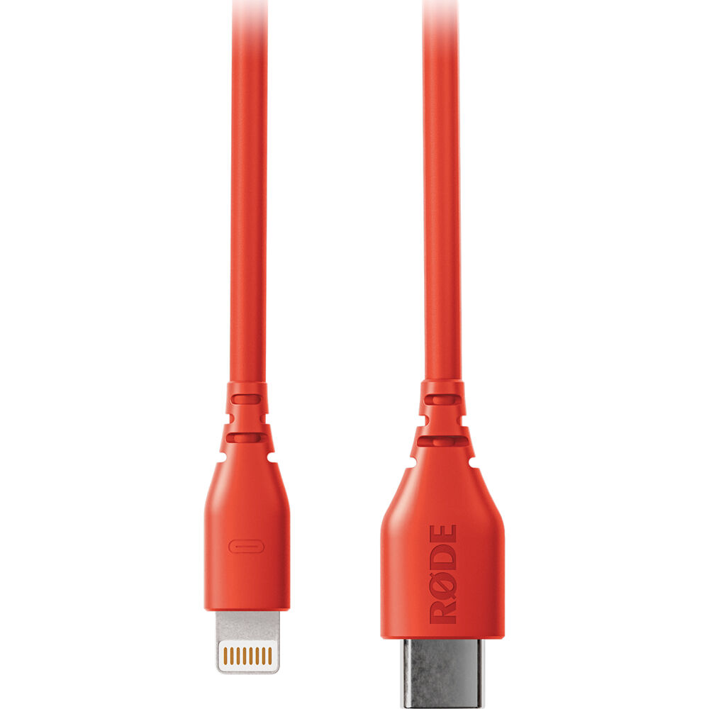 RODE SC21 Cable Lightning a USB-C (Rojo, 11.8"") - MFi Certificado, Soporta Dispositivos USB-C de Rod
