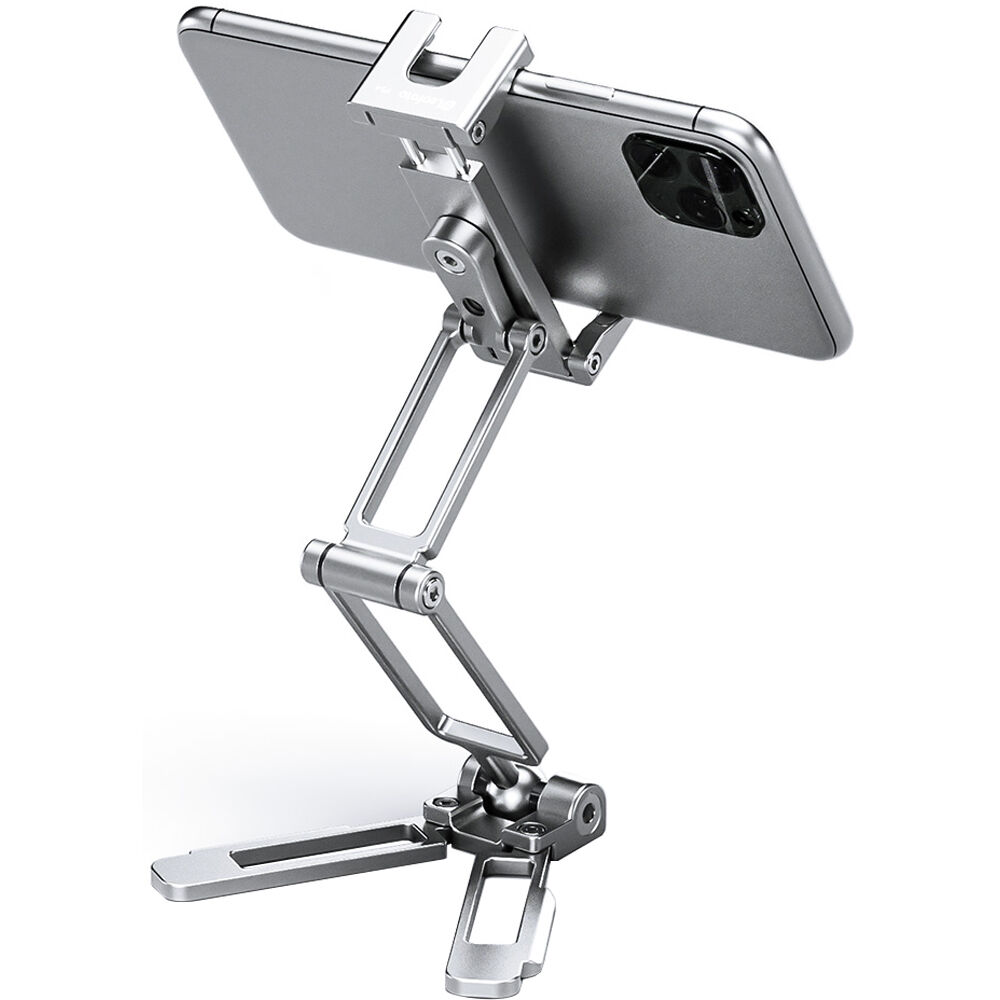 Soporte Plegable Multi-Funcional para Celular Leofoto PS-4 (Plata) - Compatible con Smartphones de 2