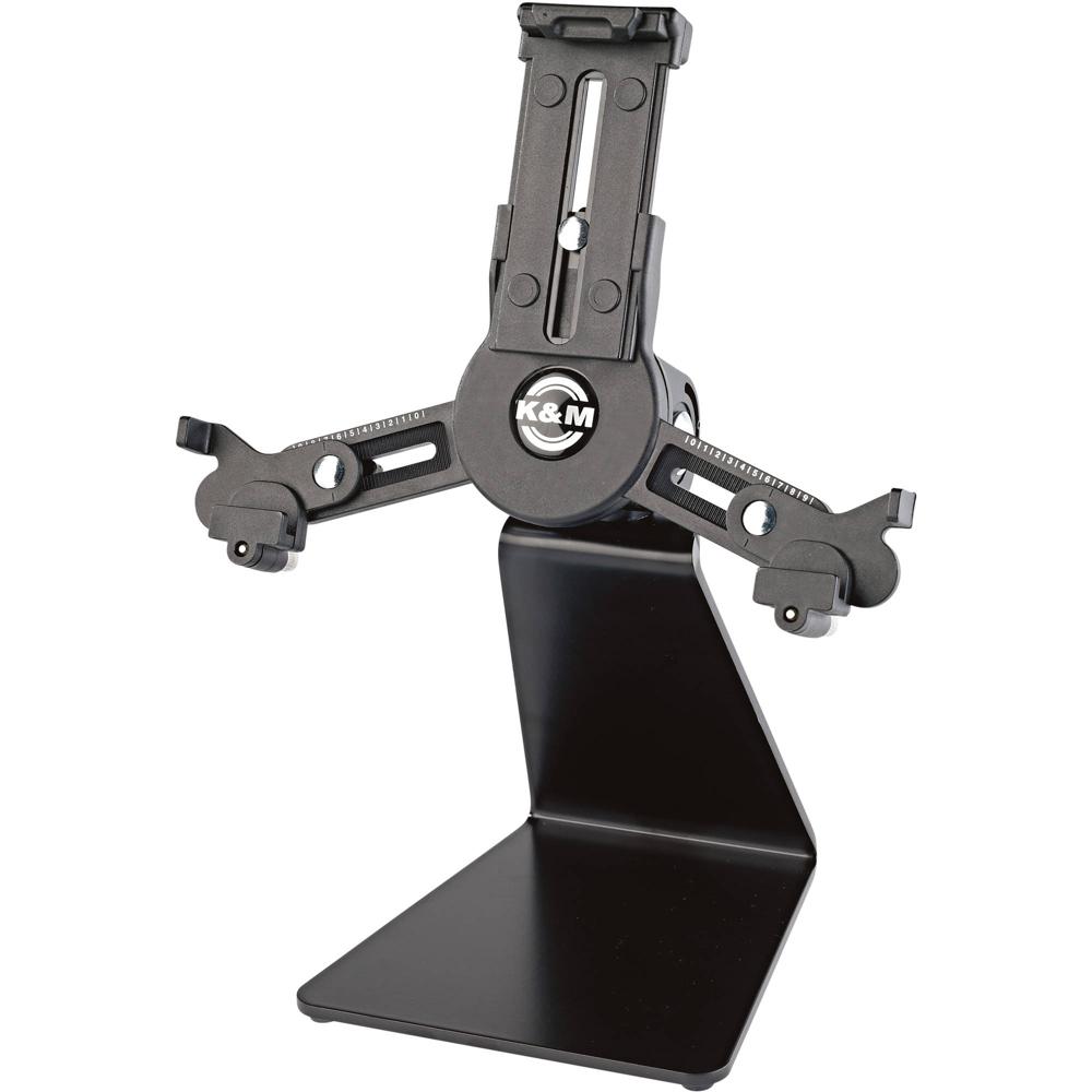 Soporte Mini Universal para Tablet K&M 19797 con Base de Mesa (Negro) - Compatible con iPad Mini, Pr