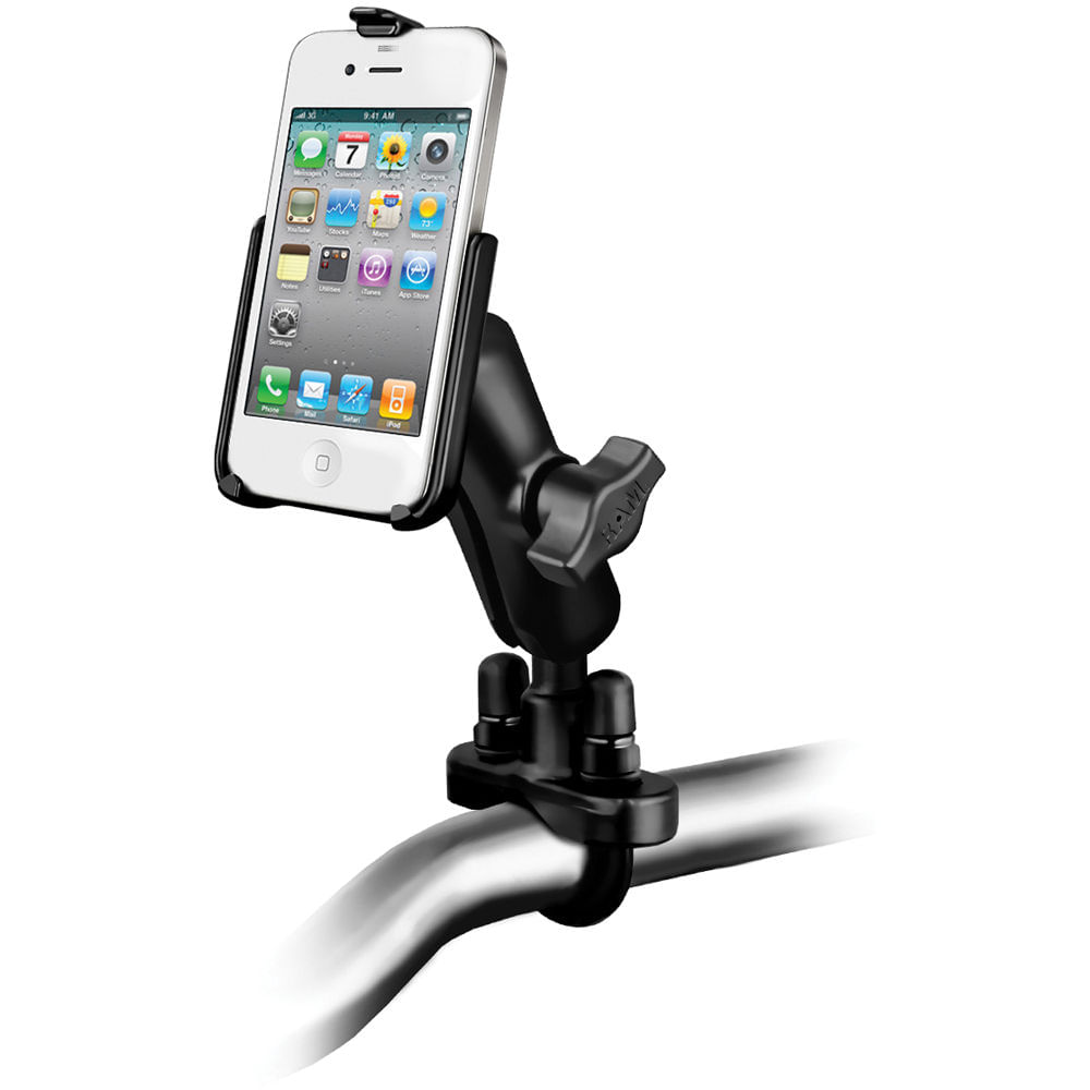 Soporte de Manillar RAM MOUNTS RAM-B-149Z-AP9U con Base de U-Bolt Recubierta de Zinc para Apple iPho