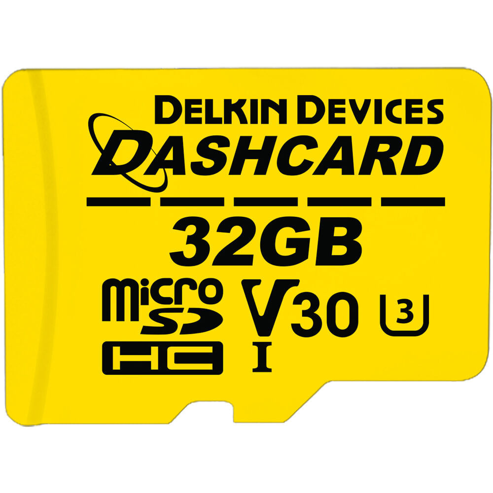 Tarjeta de Memoria Delkin Devices 32GB DASHCARD UHS-I microSDHC con Adaptador SD - Velocidades de Le