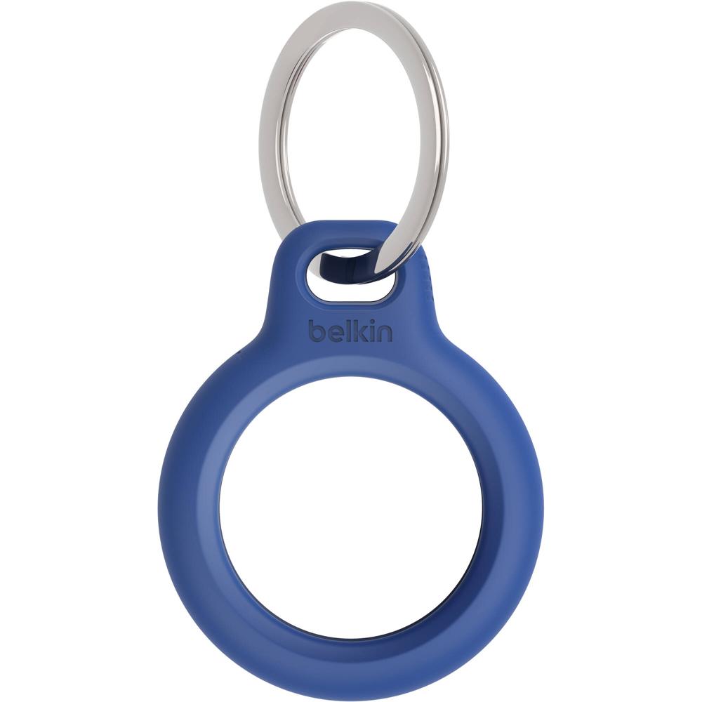 Soporte Seguro Belkin con Llavero para Apple AirTag (Azul) - Seguimiento Remoto, Diseño Seguro, Comp