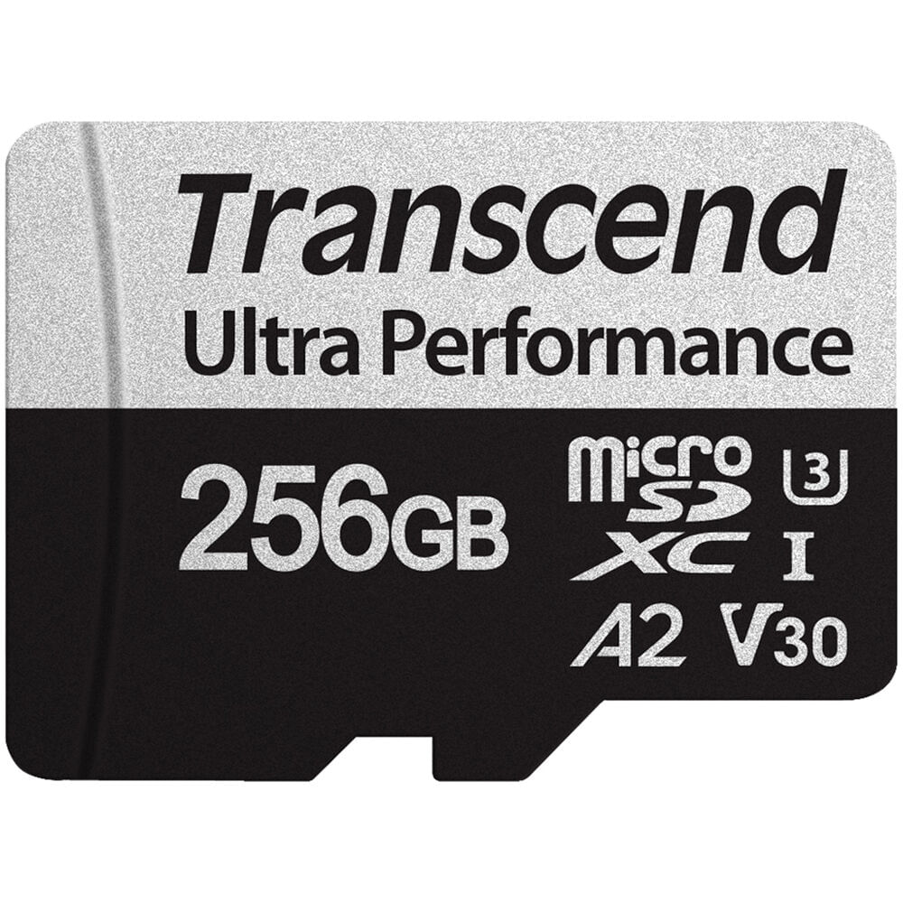 Tarjeta microSDXC Transcend 256GB 340S UHS-I - Velocidades de Lectura 160 MB/s y Escritura 125 MB/s,