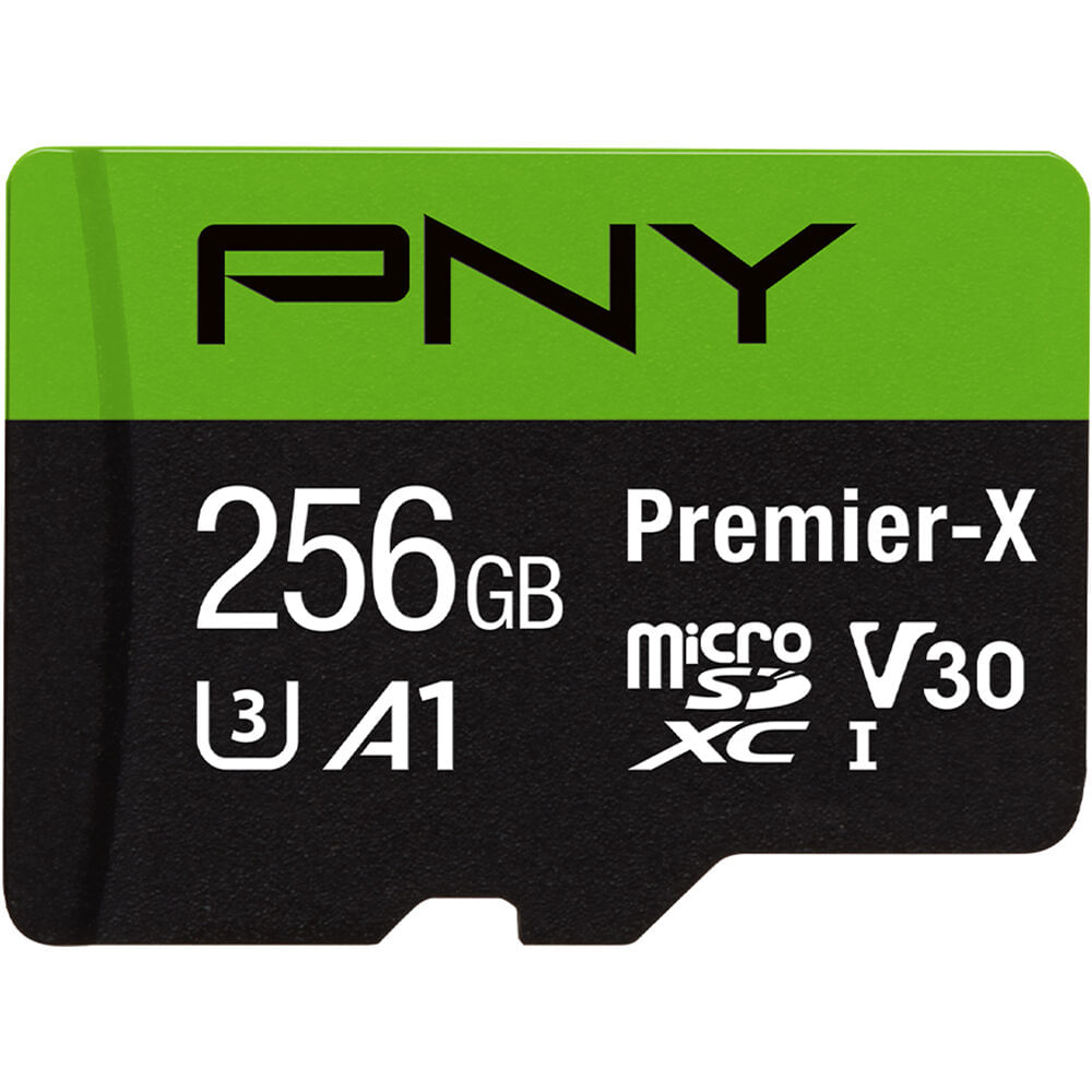 Tarjeta de Memoria PNY 256GB Premier-X UHS-I microSDXC con Adaptador SD - Velocidad de Lectura 100 M