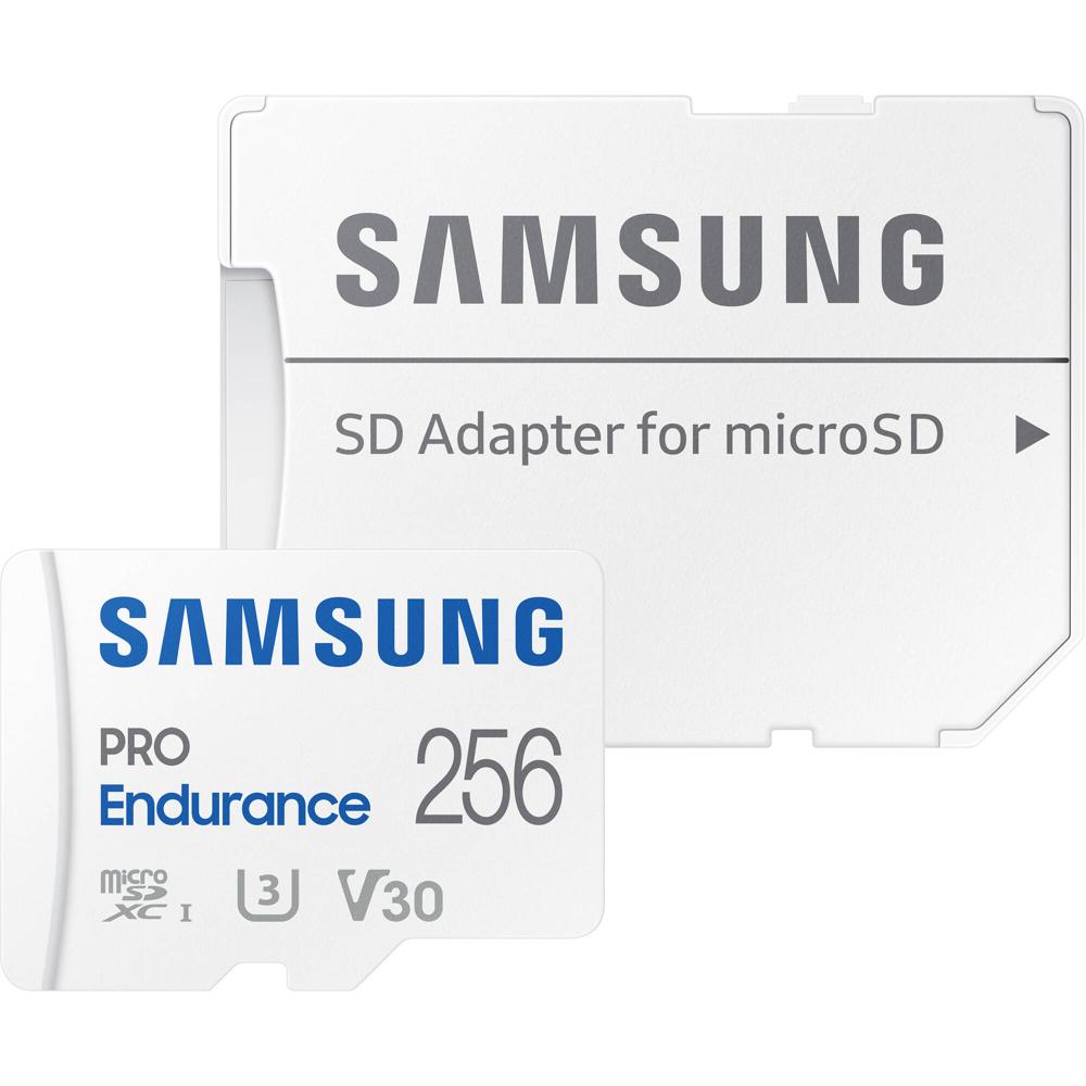 Tarjeta de Memoria Samsung 256GB PRO Endurance UHS-I microSDXC con Adaptador SD - Velocidades de Lec