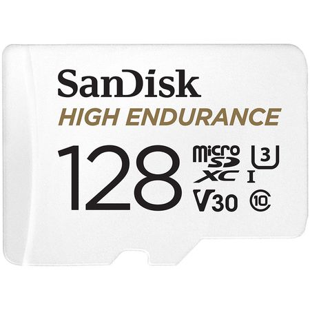 Tarjeta de Memoria SanDisk 128GB High Endurance UHS-I microSDXC con Adaptador SD - Velocidades de Le 1466563-REG