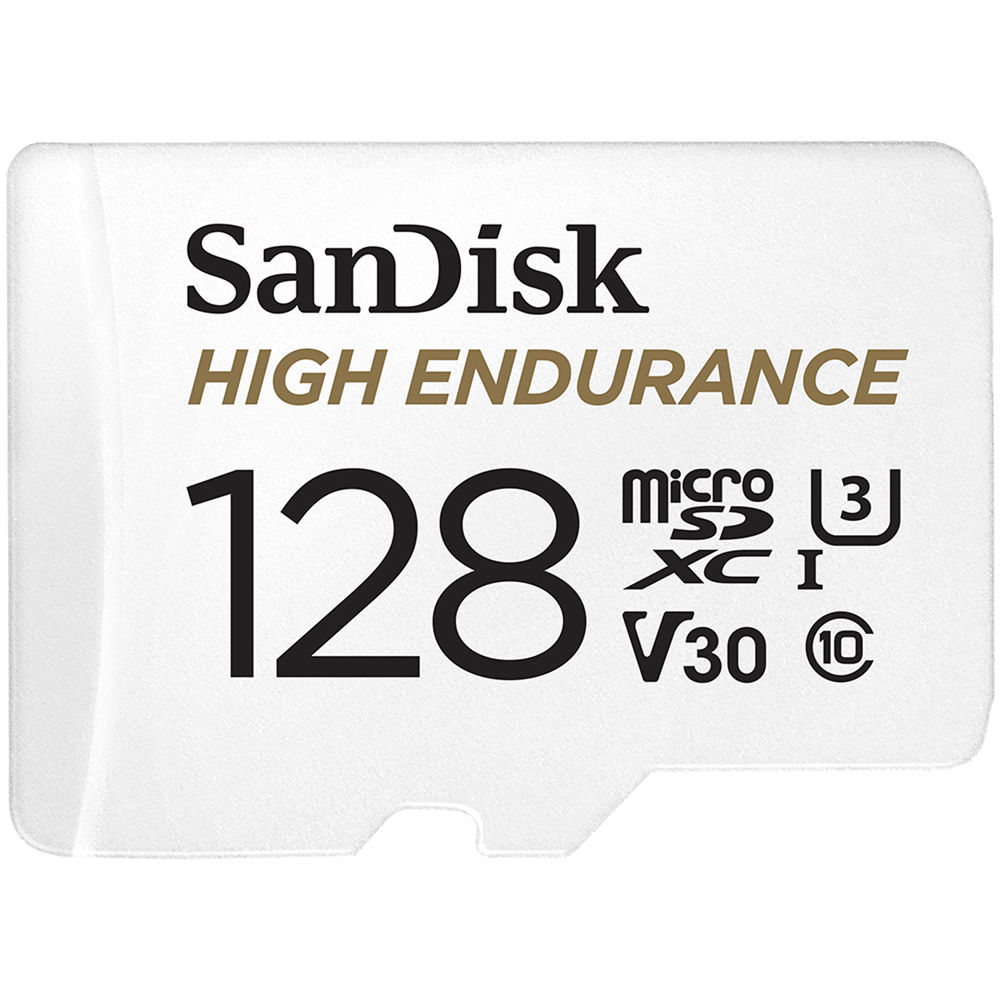 Tarjeta de Memoria SanDisk 128GB High Endurance UHS-I microSDXC con Adaptador SD - Velocidades de Le