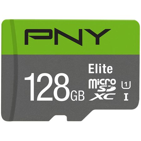 Tarjeta de Memoria PNY 128GB Elite UHS-I microSDXC con Adaptador SD - Capacidad de Almacenamiento 12 1464129-REG