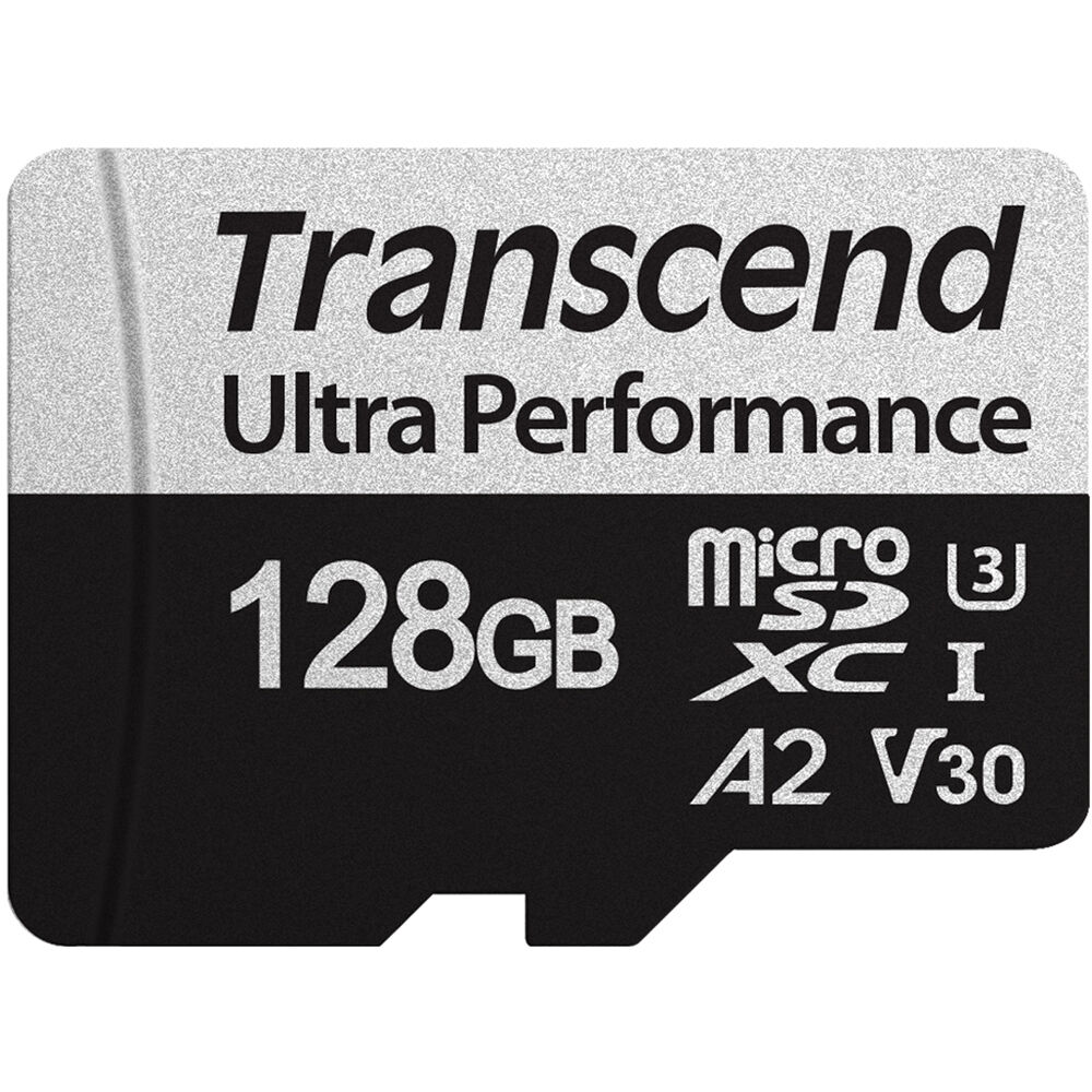 Tarjeta microSDXC Transcend 128GB 340S UHS-I - Velocidades de Lectura 160 MB/s y Escritura 125 MB/s,