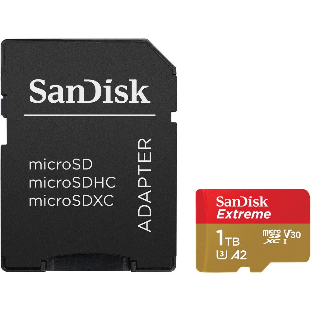 Tarjeta de Memoria SanDisk 1TB Extreme UHS-I microSDXC con Adaptador SD - Velocidades de Lectura 190