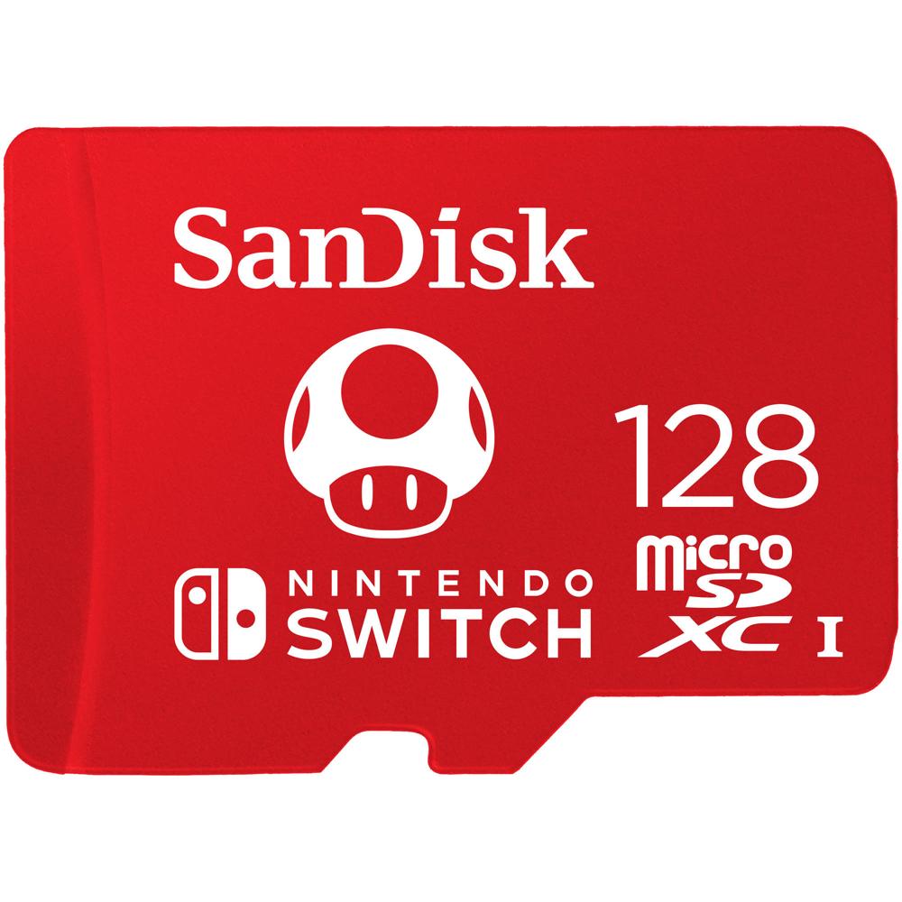 Tarjeta de Memoria SanDisk 128GB UHS-I microSDXC para Nintendo Switch - Velocidades de Lectura 100 M