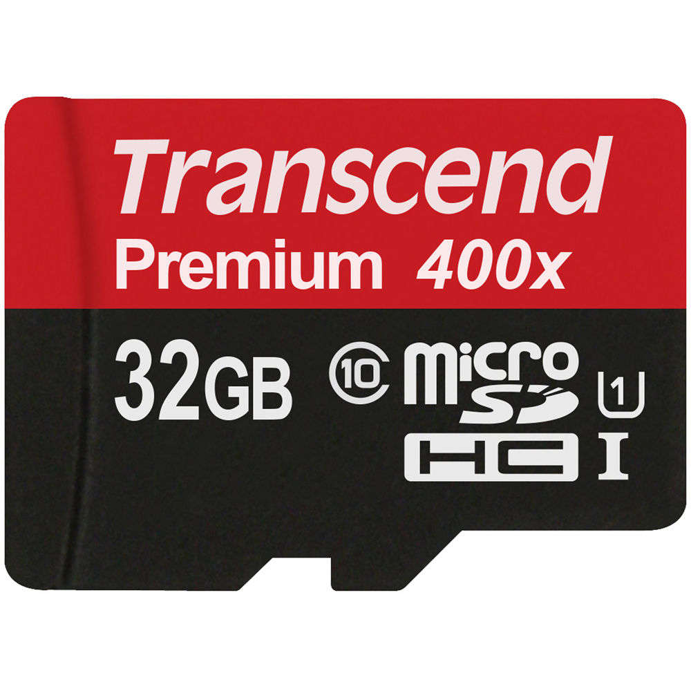 Tarjeta de Memoria Transcend 32GB Premium microSDHC UHS-I con Adaptador SD - Velocidad de Lectura 60