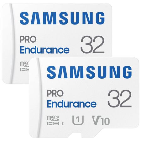 Tarjeta de Memoria Samsung microSDHC PRO Endurance de 32GB con Adaptador SD (Paquete de 2) - Velocid 1789984-REG