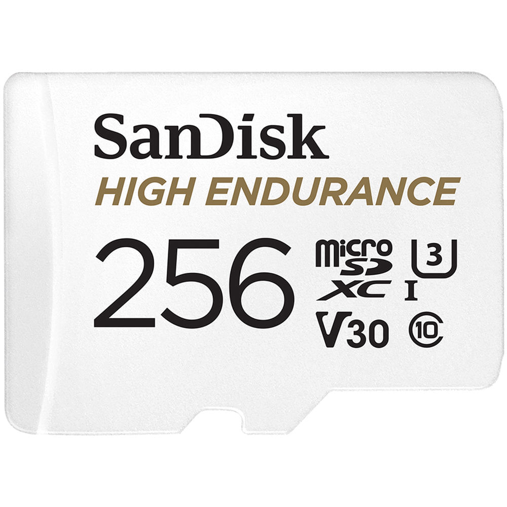 Tarjeta de Memoria SanDisk 256GB High Endurance UHS-I microSDXC con Adaptador SD - Velocidades de Le