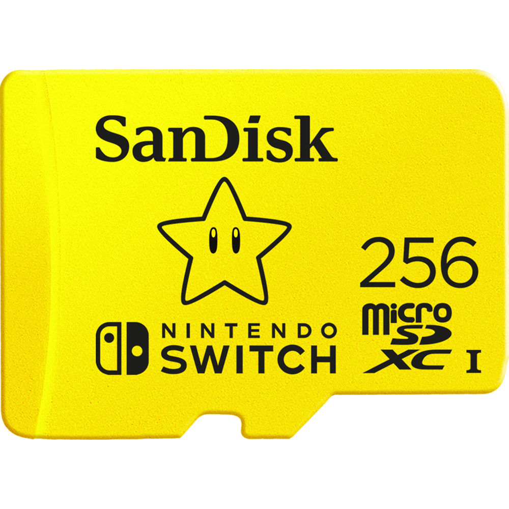 Tarjeta de Memoria SanDisk 256GB UHS-I microSDXC para Nintendo Switch - Velocidades de Lectura 100 M