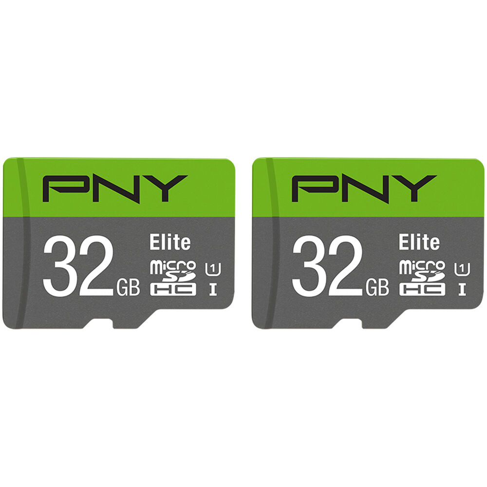 Tarjeta de Memoria PNY 32GB Elite UHS-I microSDHC (Paquete de 2) - Capacidad de Almacenamiento de 32