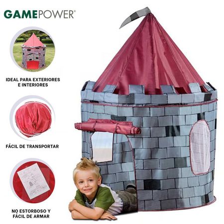 Carpa Castillo Armable para Niños Rojo